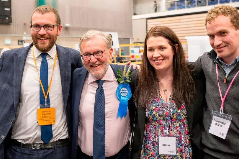 Mr Mundell with his family, including son and Dumfriesshire MSP Oliver