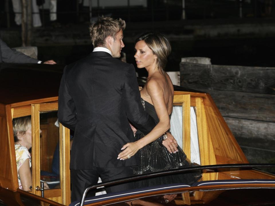 Victoria Beckham and David Beckham on September 7, 2006 in Venice, Italy.