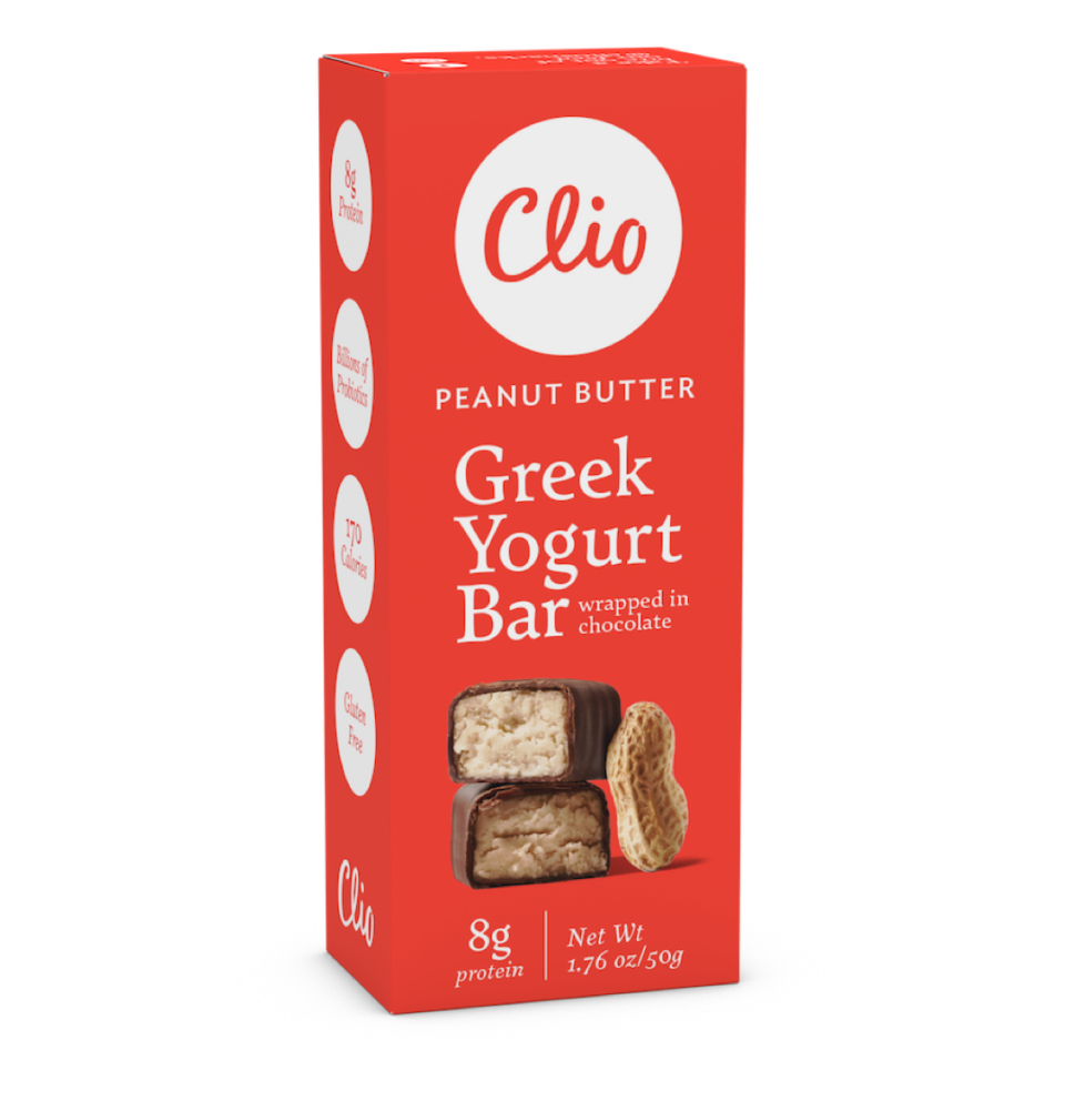 1) Clio Peanut Butter Greek Yogurt Bar