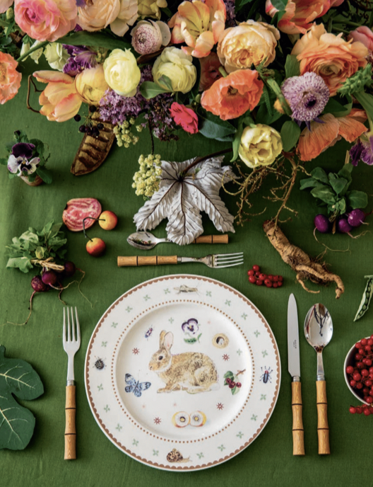 bunny plate table setting