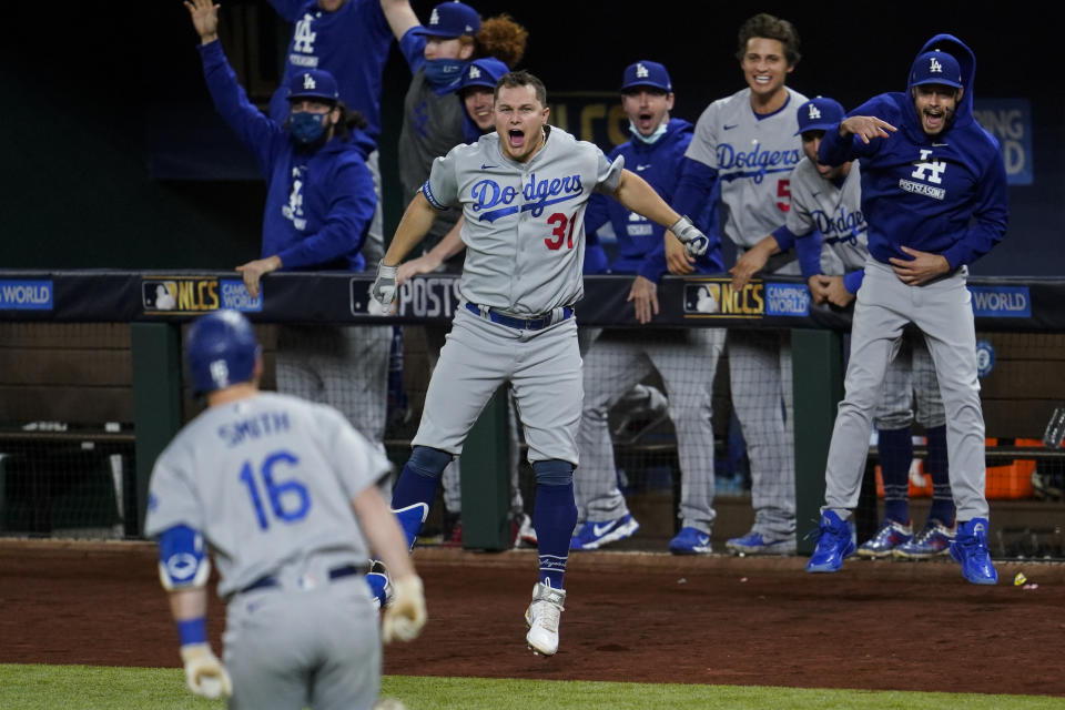 Dodgers force Game 6 in NLCS after beating the Braves. (Photo by Cooper Neill/MLB Photos via Getty Images)