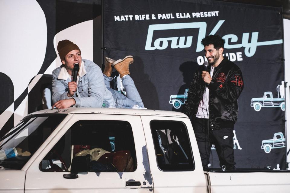 Comedians Matt Rife and Paul Elia perform at Lowkey Outside