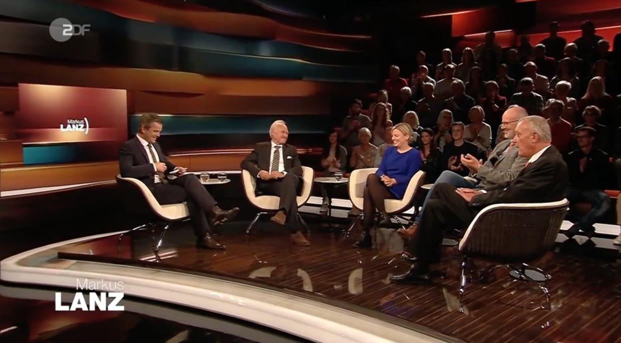 Zu Gast bei „Markus Lanz: Erwin Huber, Michael Spreng, Katharina Schulze und Peter Wohlleben. (Bild: Screenshot ZDF)