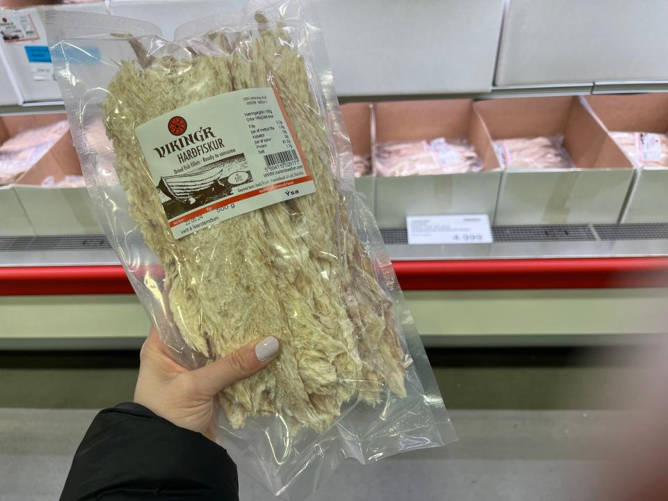 Dried fish fillets at Costco in Iceland.
