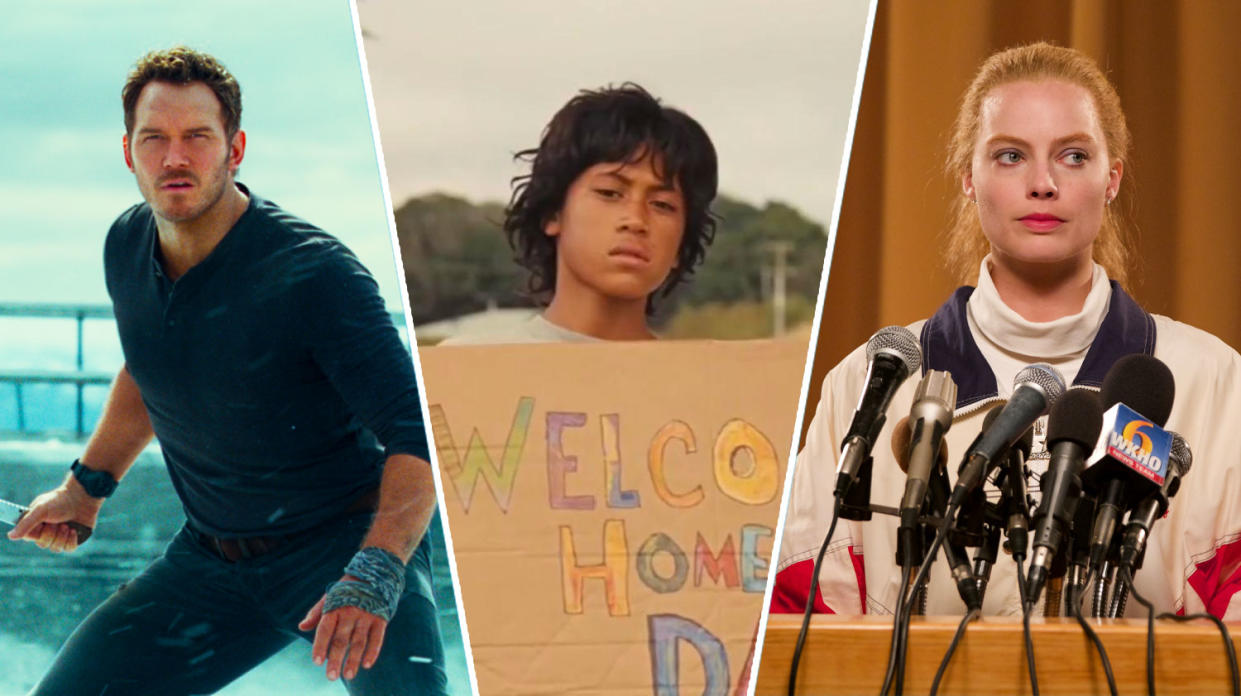 What to watch: Jurassic World Dominion, Boy, and I, Tonya are new to streaming this week. (Universal/MUBI/eOne)