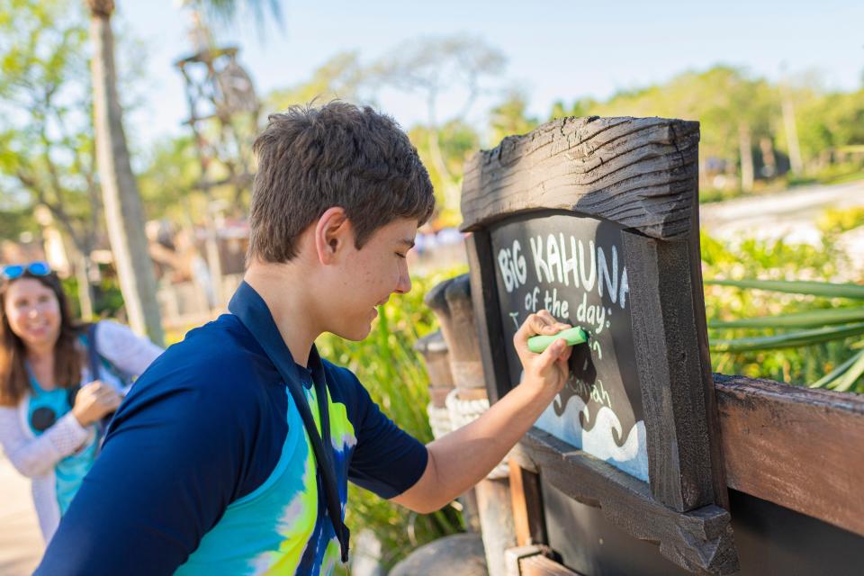 Disney’s Typhoon Lagoon Water Park reopened March 21, 2023 on a warm, sunny day at Walt Disney World Resort in Lake Buena Vista, Fla. Guests took part in thrilling water attractions, experiencing amazing food and beverage and enjoyed family fun. (Abigail Nilsson, photographer)