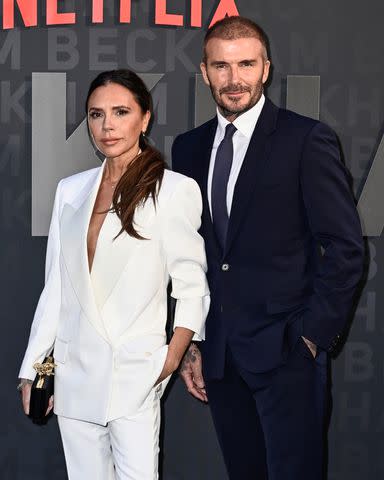 <p>Gareth Cattermole/Getty</p> Victoria and David Beckham attend the Netflix 'Beckham' UK Premiere on October 03, 2023