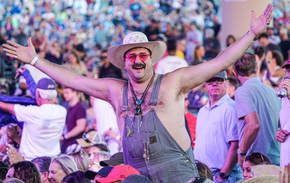 Fans attend Farm Aid 2023, on Saturday, Sept. 23, 2023, at Ruoff Music Center in Noblesville Ind.