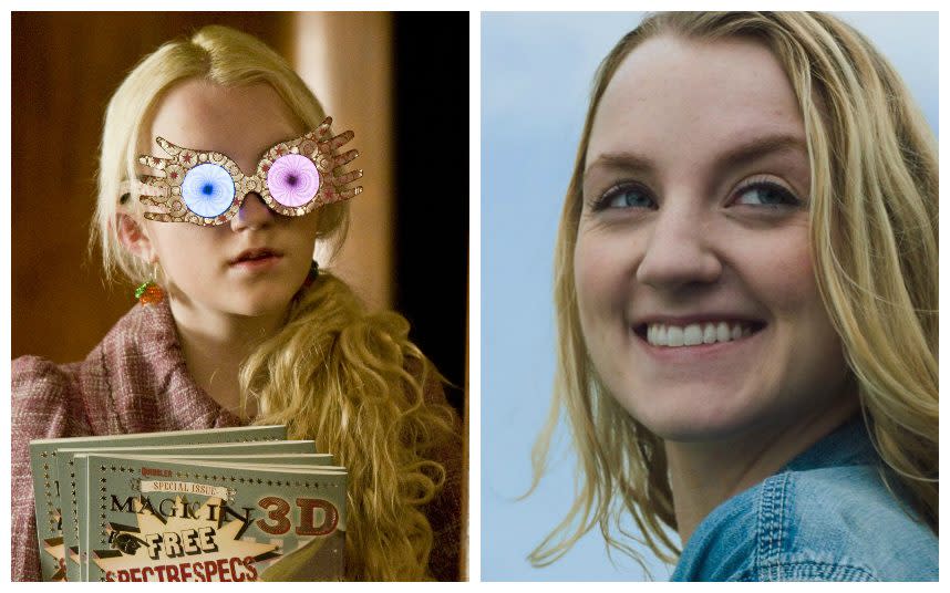 Evanna Lynch in Harry Potter and Evanna Lynch in My Name Is Emily - Credit: Film Stills (L)