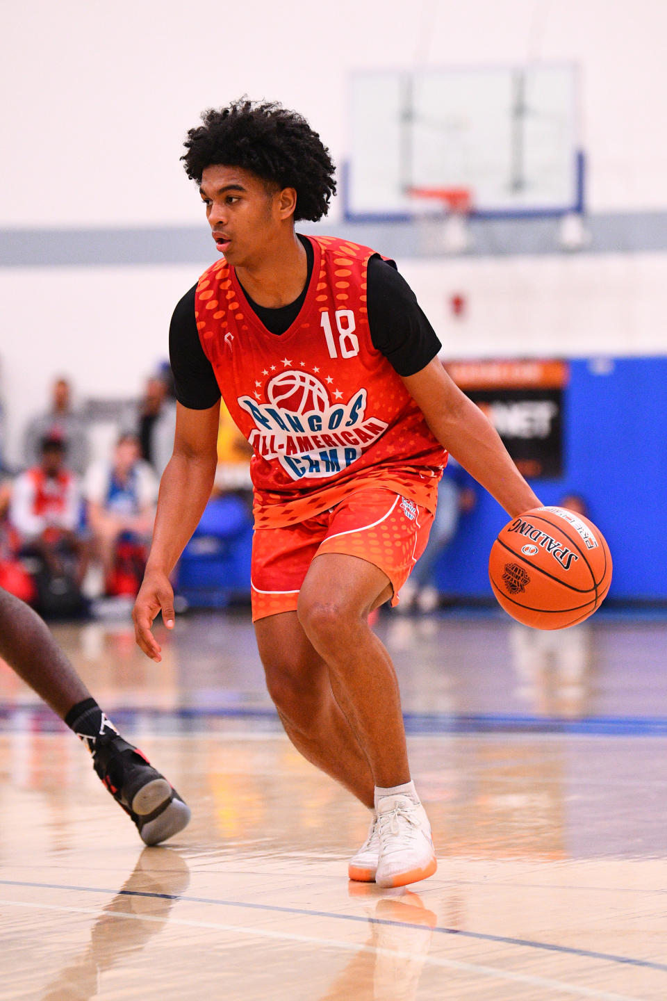 Skyy Clark from Heritage Christian dribbles up the court during the Pangos All-American Camp on June 2, 2019 at Cerritos College in Norwalk, CA. (Photo by Brian Rothmuller/Icon Sportswire via Getty Images)