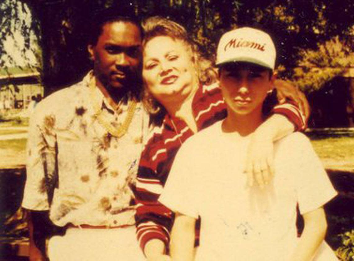 Cocaine queenpin, Griselda Blanco, who was killed Monday, pictured with her ex-lover Charles Cosby and her son, Michael Corleone.