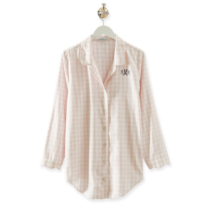 Nightshirt In End-On-End Cotton