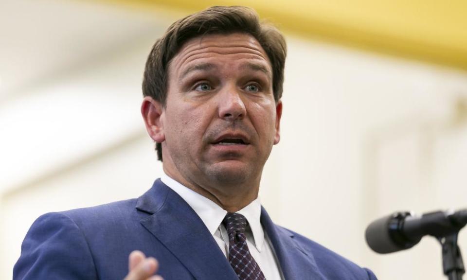 The Florida governor, Ron DeSantis, barred local news outlets from the signing of the bill on Thursday, instead giving an ‘exclusive’ to Fox News.