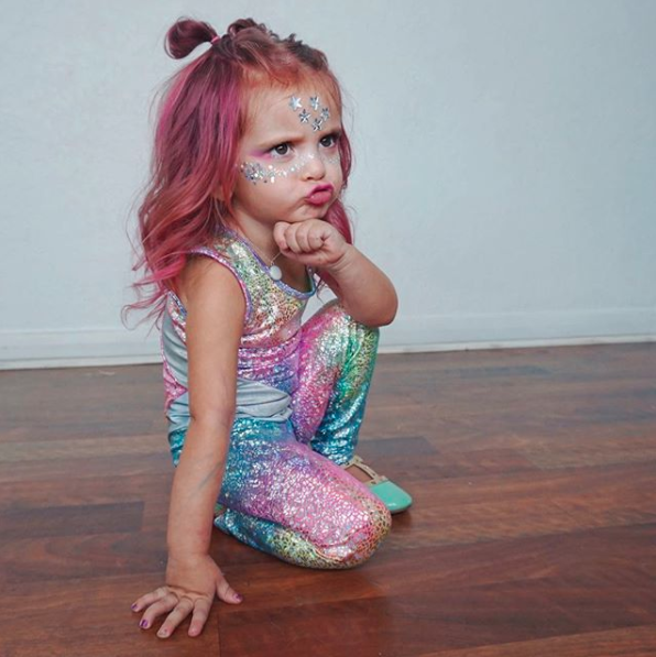 Charity was slammed earlier this year for dying her daughter's hair pink. Photo: Instagram