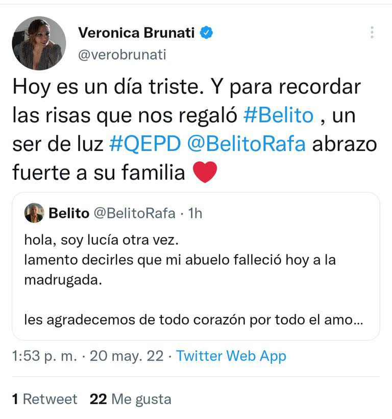 Las redes se llenaron de tristeza tras la muerte de Belito Rafael