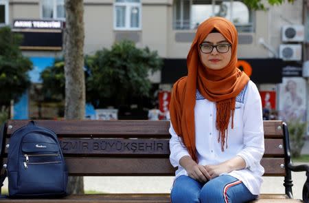 Beyzanur Aydin poses for a picture during an interview with Reuters in Izmir, June 15, 2018. REUTERS/Umit Bektas