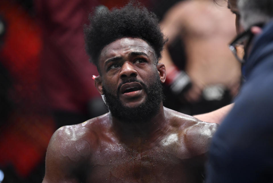 Aljamain Sterling after fight against Petr Yan.