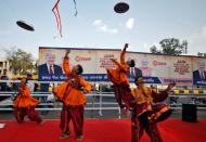 Participants perform Dandiya during a rehearsal for the "Namaste Trump" event ahead of the visit of U.S. President Trump, in Ahmedabad