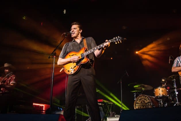 The Red Clay Strays onstage in South Carolina. The band will play three sold-out shows at Nashville's Ryman Auditorium in September. - Credit: Matthew Coleman*