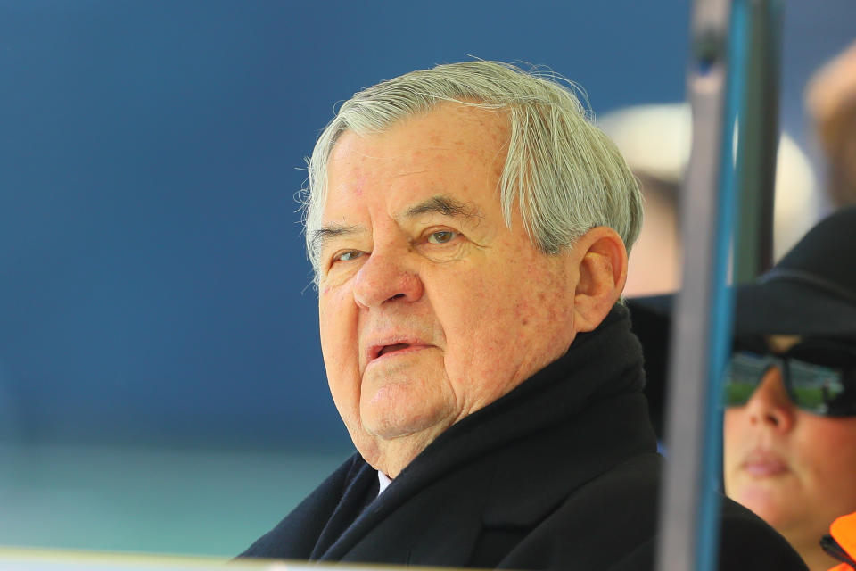 Carolina Panthers owner Jerry Richardson will sell the team amid allegations of workplace misconduct. (Getty)