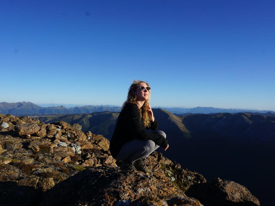 Petrina Darrah on a hike in New Zealand