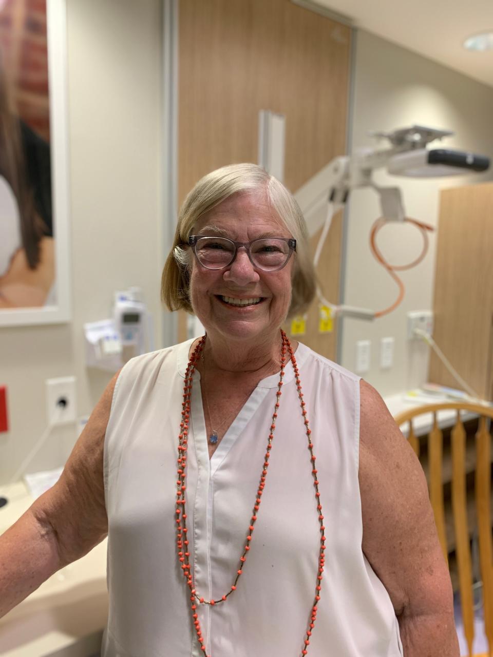 Marilyn Nydam in the Maternity Ward at Milford Regional Medical Center. Nydam recently celebrated 50 years of work at Milford Regional Medical Center.