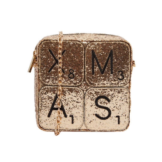 X-Mas Glitter Cross Body Bag, Skinny Dip $54