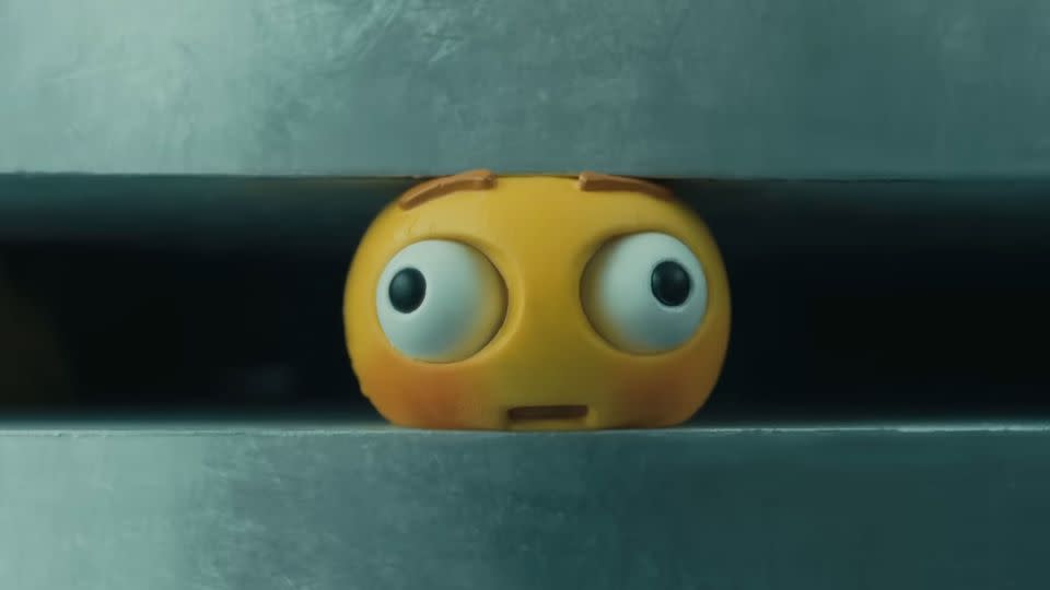 Even emoji aren't safe from the hydraulic press in Apple's iPad Pro ad. - From Apple