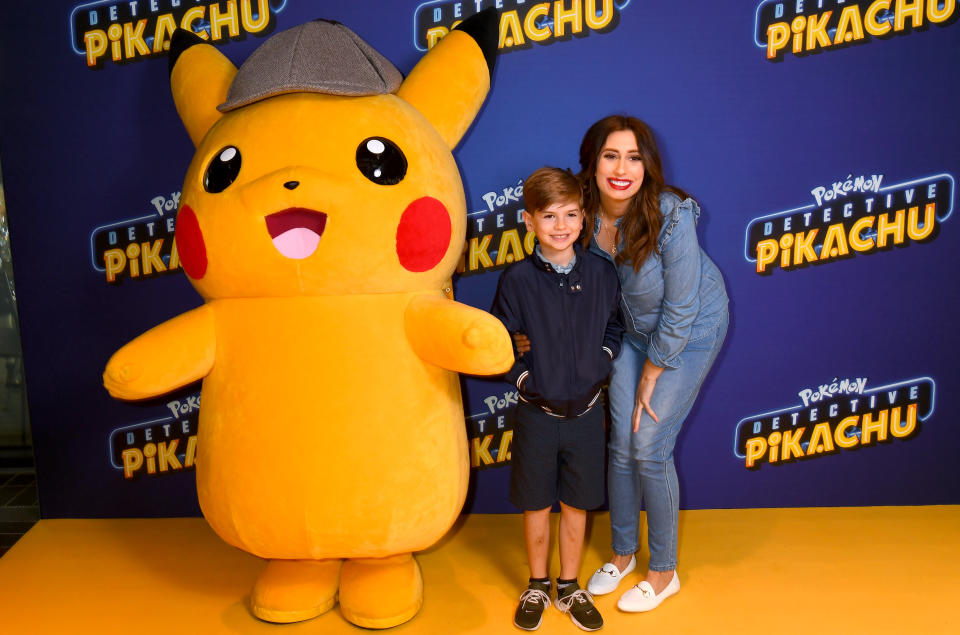 Stacey Solomon and son Leighton attends Fun In The Foyer Screening Of Detective Pikachu at BFI Southbank on April 27, 2019 in London, England. (Photo by Dave J Hogan/Getty Images for Warner Bros.)