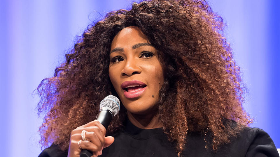 Professional tennis player Serena Williams speaks on stage during Pennsylvania Conference for Women 2018 at Pennsylvania Convention Center on October 12, 2018 in Philadelphia, Pennsylvania. (Photo by Gilbert Carrasquillo/WireImage)