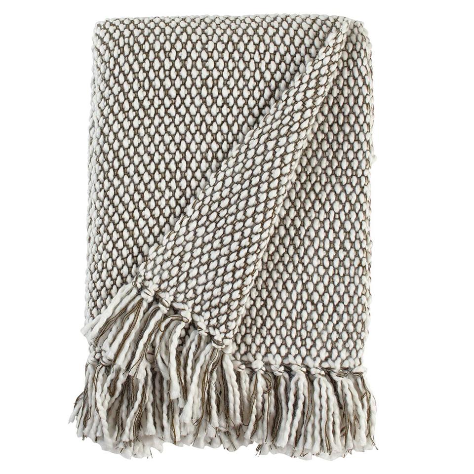 Stone & Beam Modern Woven Farmhouse Throw Blanket