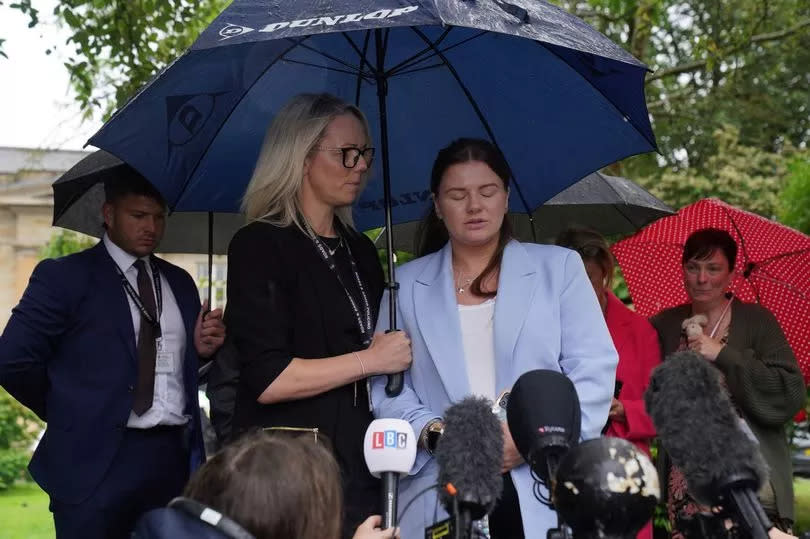 Sharlona Warner, mum of Zackary, speaks to the media -Credit:PA