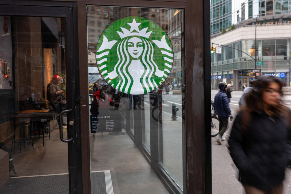 Starbucks stocks rally after New York hedge fund took stake.<p>Spencer Platt/Getty Images</p>