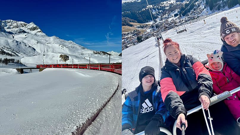 One of Poppy’s bucket list activities was to visit Switzerland and ride the scenic Bernina Express, a four-hour train trip from Tirano in Italy to Chur in Switzerland.