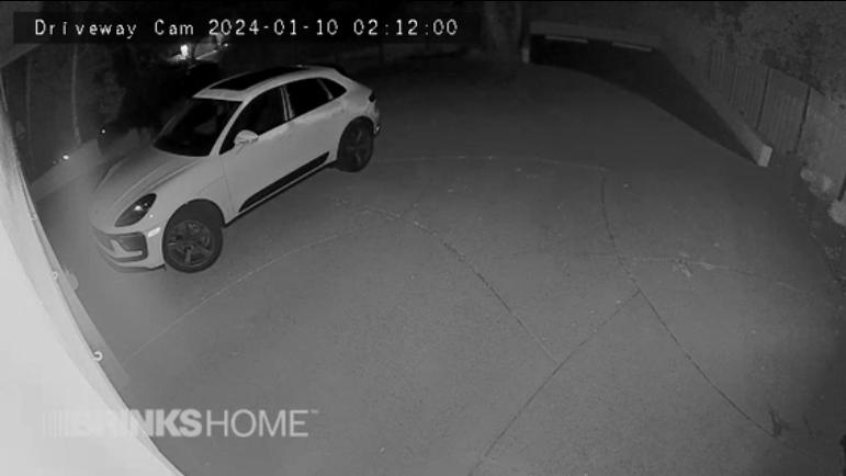 Surveillance video shows an attempted theft of a Porsche in Alamo overnight on Wednesday, Jan. 10.