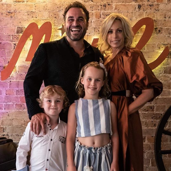 TV chef Miguel Maestre with his family: wife Sascha and kids Morgan and Claudia.