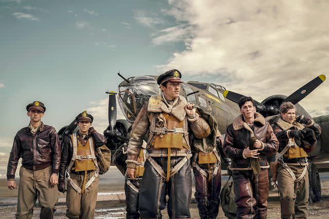 <p>Courtesy of Apple</p> Edward Ashley, Matt Gavan, Callum Turner, Anthony Boyle and Darragh Cowley in 'Masters of the Air'