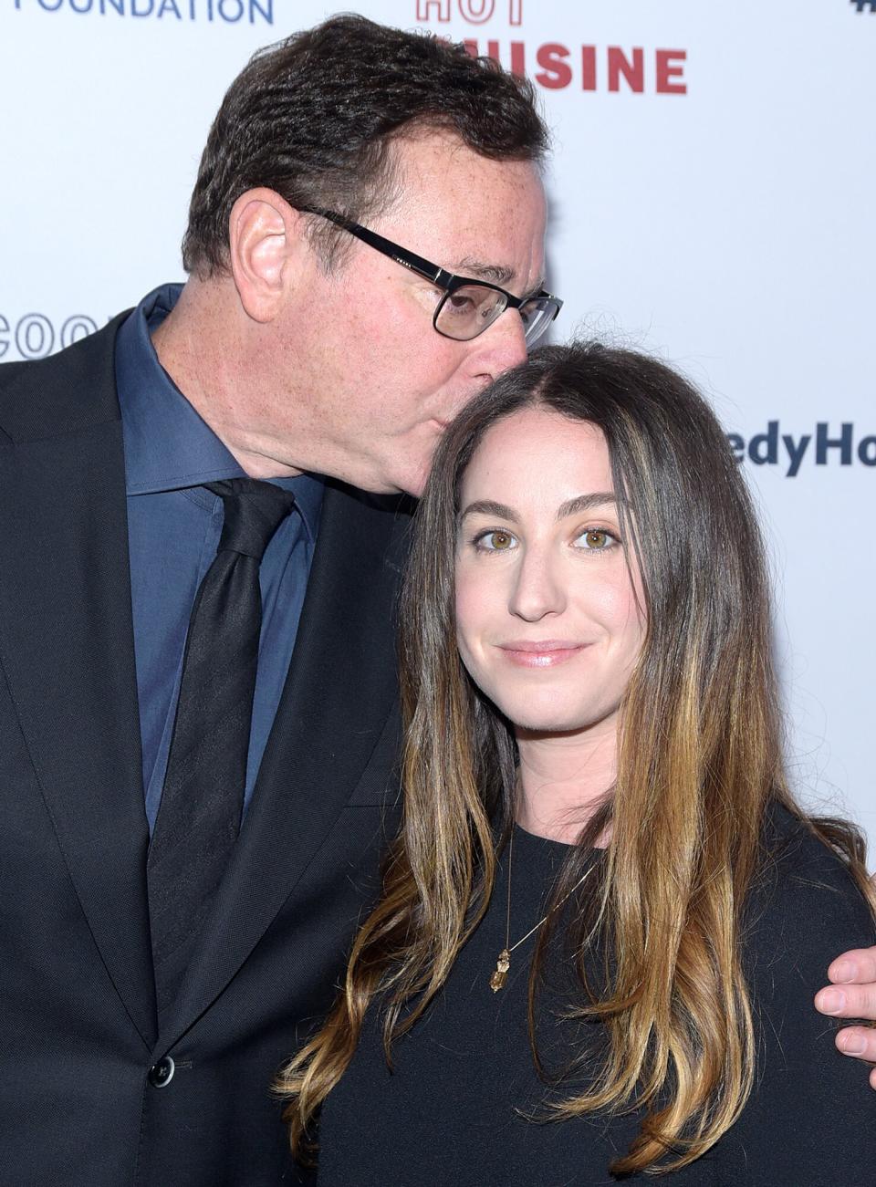 Bob Saget and daughter Aubrey Saget attend Bob Saget's Cool Comedy Hot Cuisine presented by the Scleroderma Research Foundation at the Beverly Wilshire Four Seasons Hotel on April 25, 2019 in Beverly Hills, California