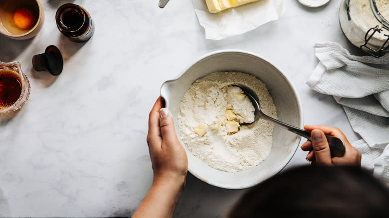 Pile of whole wheat flour