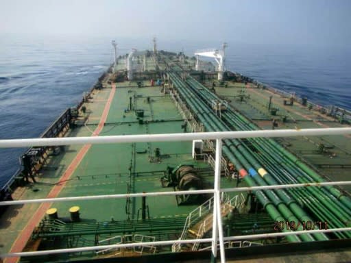 There was no outward sign of damge to the tanker in photographs released by Iranian state television but Tehran said the ship's cargo of one million barrels of crude was leaking into the Red Sea