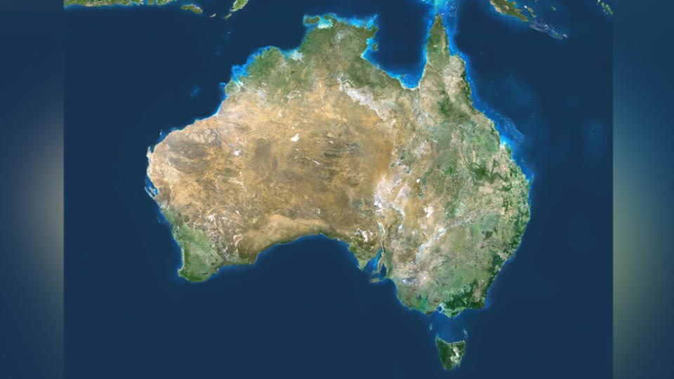 Pictured is a stock image of a map of Australia. A zoo in Indiana left Victoria out of its representation of the Land Down Under.