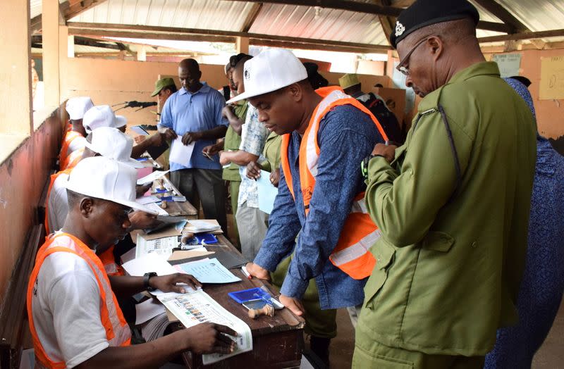 Early voting for essential workers at the presidential and parliamentary polls in the semi-autonomous island of Zanzibar