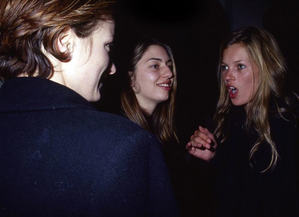 <p>Coppola and '90s supermodel Kate Moss engage in conversation at an unspecified party in New York City. </p>