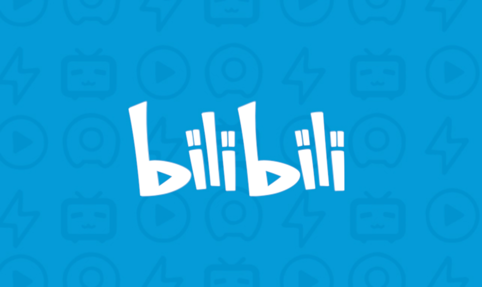Bilibili's logo, white on a blue backdrop.