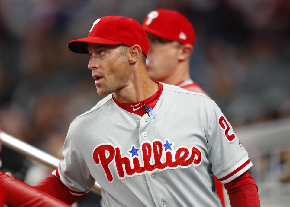 At the Phillies home opener, fans greeted Gabe Kapler with a lusty chorus of boos. (AP Photo)