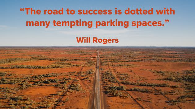 A quote on success by Will Rogers