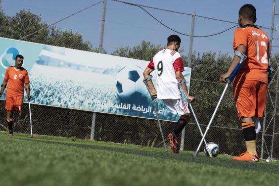 Gaza’s amputee football association has 80 players and hopes in the near future to start a women’s league (Bel Trew)