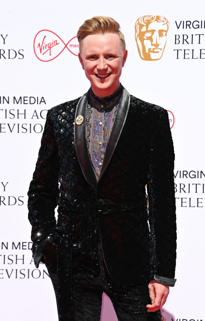 Owain Wyn Evans เข้าร่วมงาน Virgin Media British Academy Television Awards 2022, Royal Festival Hall, London  เครดิต: Doug Peters/EMPICS