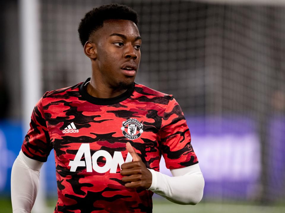 <p>Anthony Elanga has caught the eye since training with the Manchester United first team</p> (Manchester United via Getty Imag)