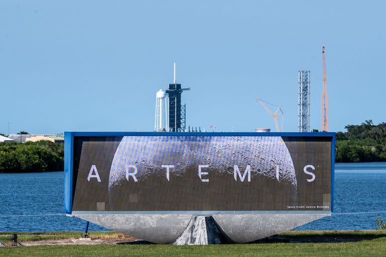 El complejo de la plataforma de lanzamiento del Artemis 1.